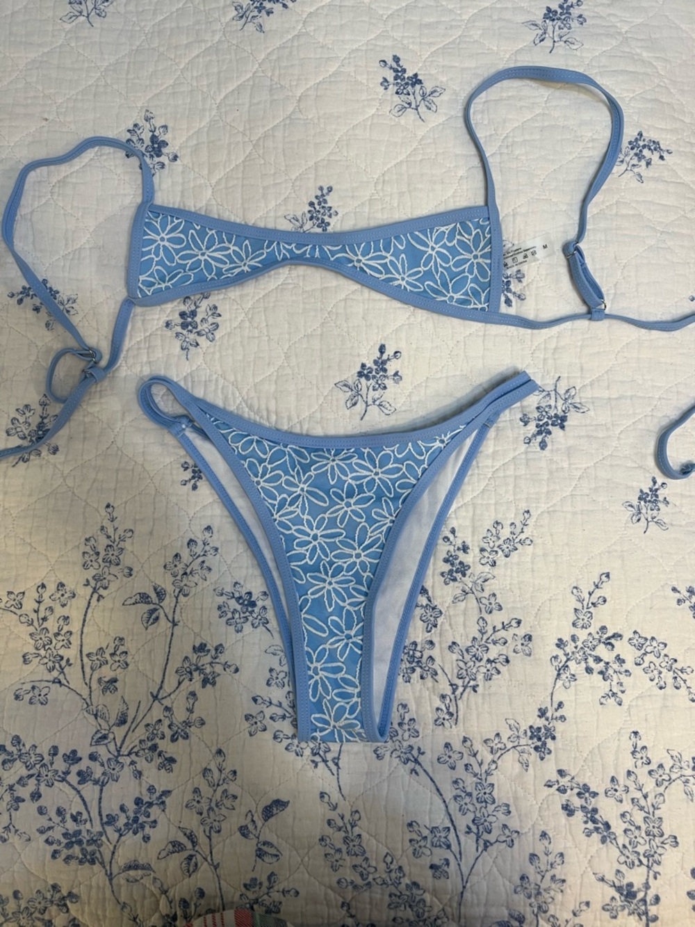 Wildfox Light Blue Floral Bikini Set